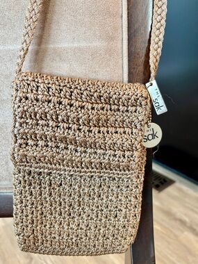 The Sak Tan Crochet Crossbody Purse
